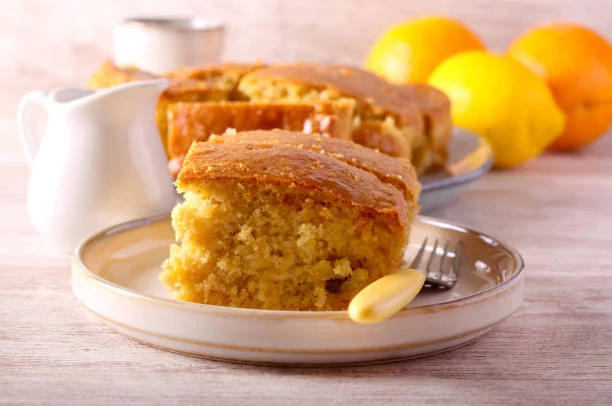 Preparación del bizcocho de avena y naranja