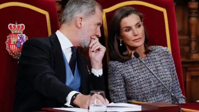 la reina letizia rompe la tradicion con la eleccion de su vestido para el premio cervantes 2024 1 Moncloa