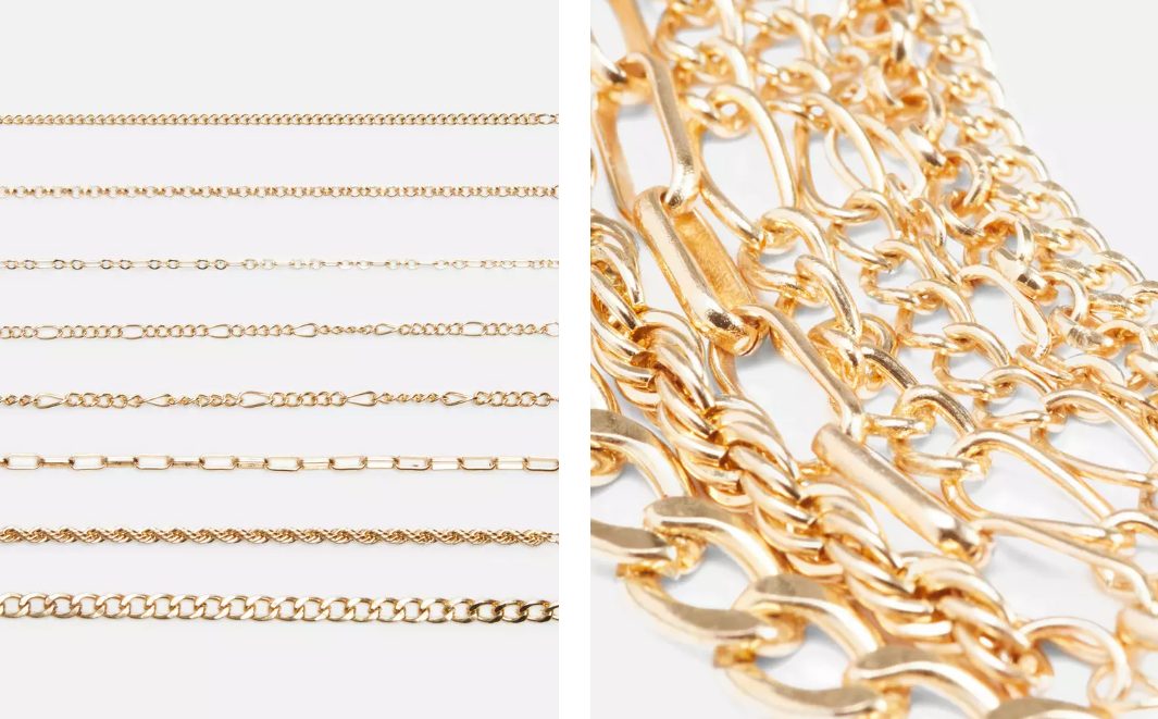 pack pulseras cadena