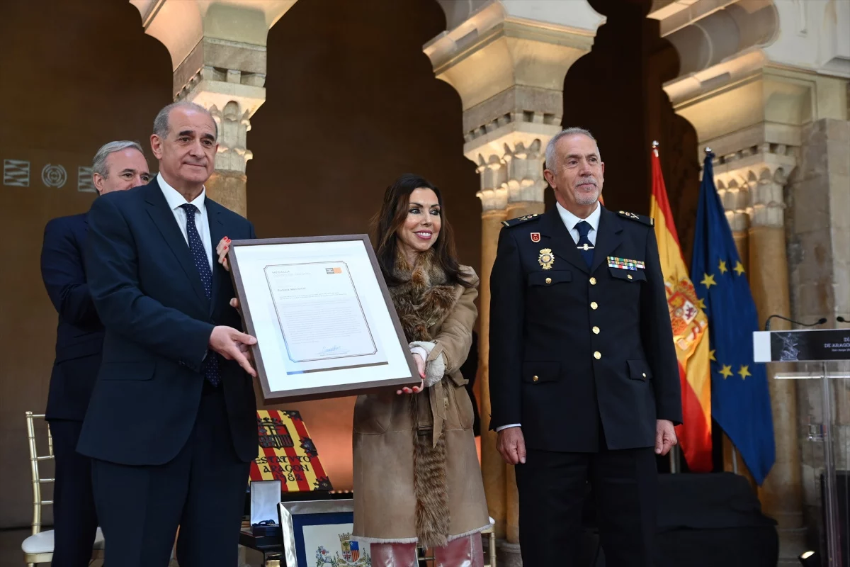 El director General de la Policía, Francisco Pardo Piqueras, en el acto institucional de Aragón.