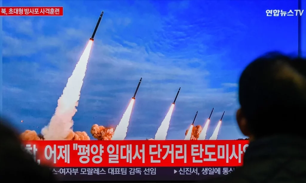 Corea del Norte promete impulsar la fuerza nuclear 1 Moncloa EuropaPress 5917672 march 19 2024 seoul south korea tv at seouls yongsan railway station shows Moncloa