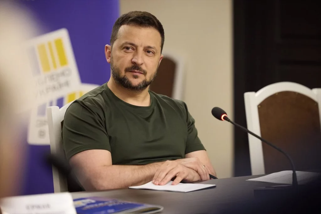 EuropaPress 5918372 handout 09 april 2024 ukraine ukrainian president volodymyr zelensky Moncloa