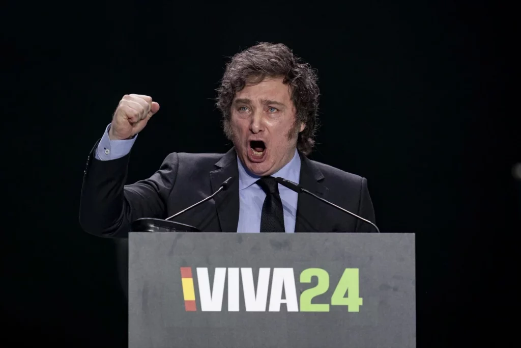 Javier Milei: las 10 frases más polémicas del presidente argentino 1 Moncloa EuropaPress 5970982 presidente argentina javier milei interviene acto viva 24 vox palacio Moncloa