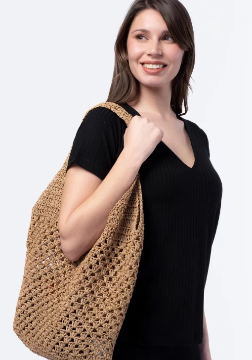 bolso shopper tejido