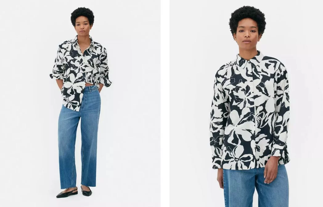 camisa corte recto botones