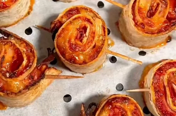 Rollitos de pizza saludables: una cena rápida para hacer en freidora de aire
