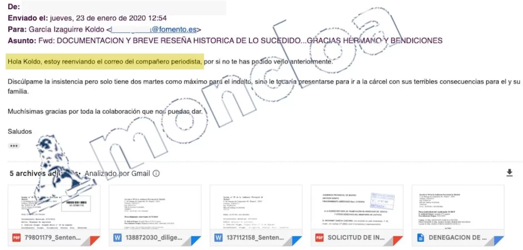 Un concejal del PSOE pidió la intercesión de Koldo en el Consejo de Ministros para un indulto 1 Moncloa 1.1indul Moncloa