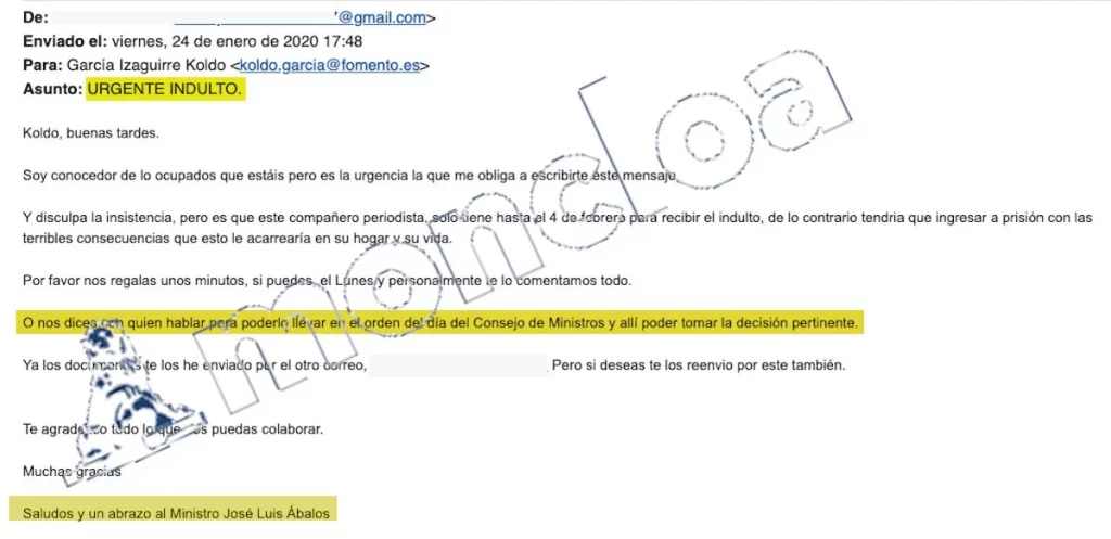 Un concejal del PSOE pidió la intercesión de Koldo en el Consejo de Ministros para un indulto 3 Moncloa 4indul Moncloa