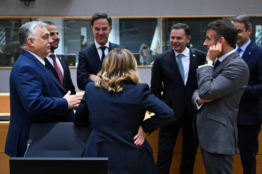Mark Rutte será el próximo jefe de la OTAN 3 Moncloa EuropaPress 6038303 giorgia meloni viktor orban rober abela mark rutte luis montenegro emmanuel Moncloa