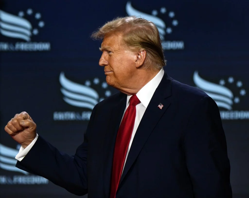 Los 5 puntos claves del debate entre Biden y Trump 3 Moncloa EuropaPress 6048306 june 22 2024 washington dc usa former president donald trump speaks at the Moncloa