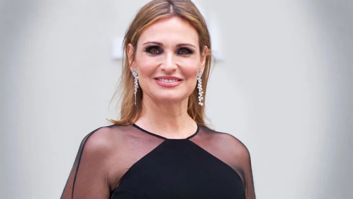 a woman in a black dress