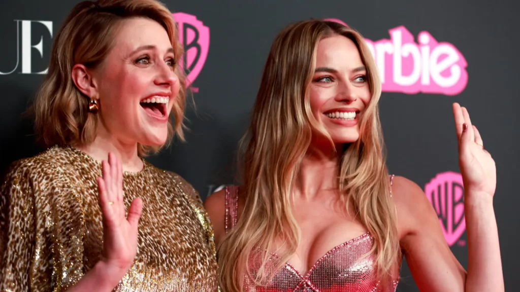 greta gerwig y margot robbie presentan barbie Moncloa