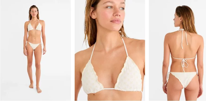 Encontramos el short con cintura elástica de Stradivarius más cómodo que el de Bershka 2 Moncloa topbikiniblanco stradivarius Moncloa