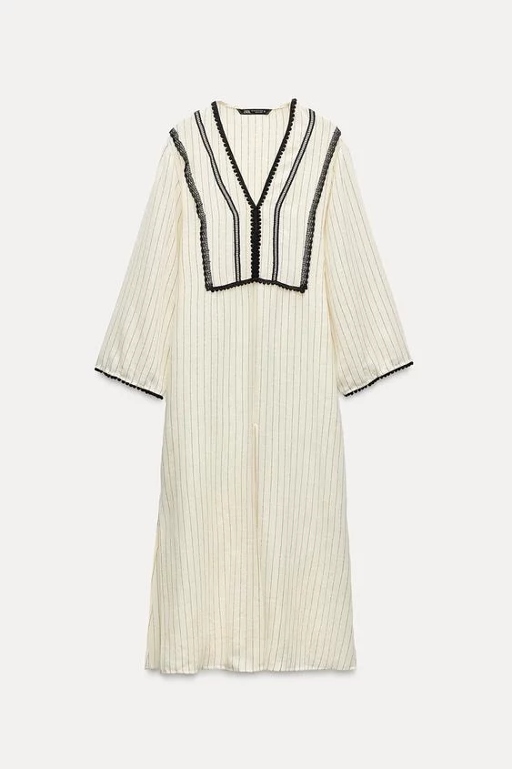 5 cómodos kaftantes de Zara perfectos para lucirlos con sandalias planas 1 Moncloa zara