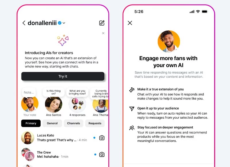 CUALQUIER PERSONA PUEDE CREAR UN PERSONAJE DE IA EN INSTAGRAM