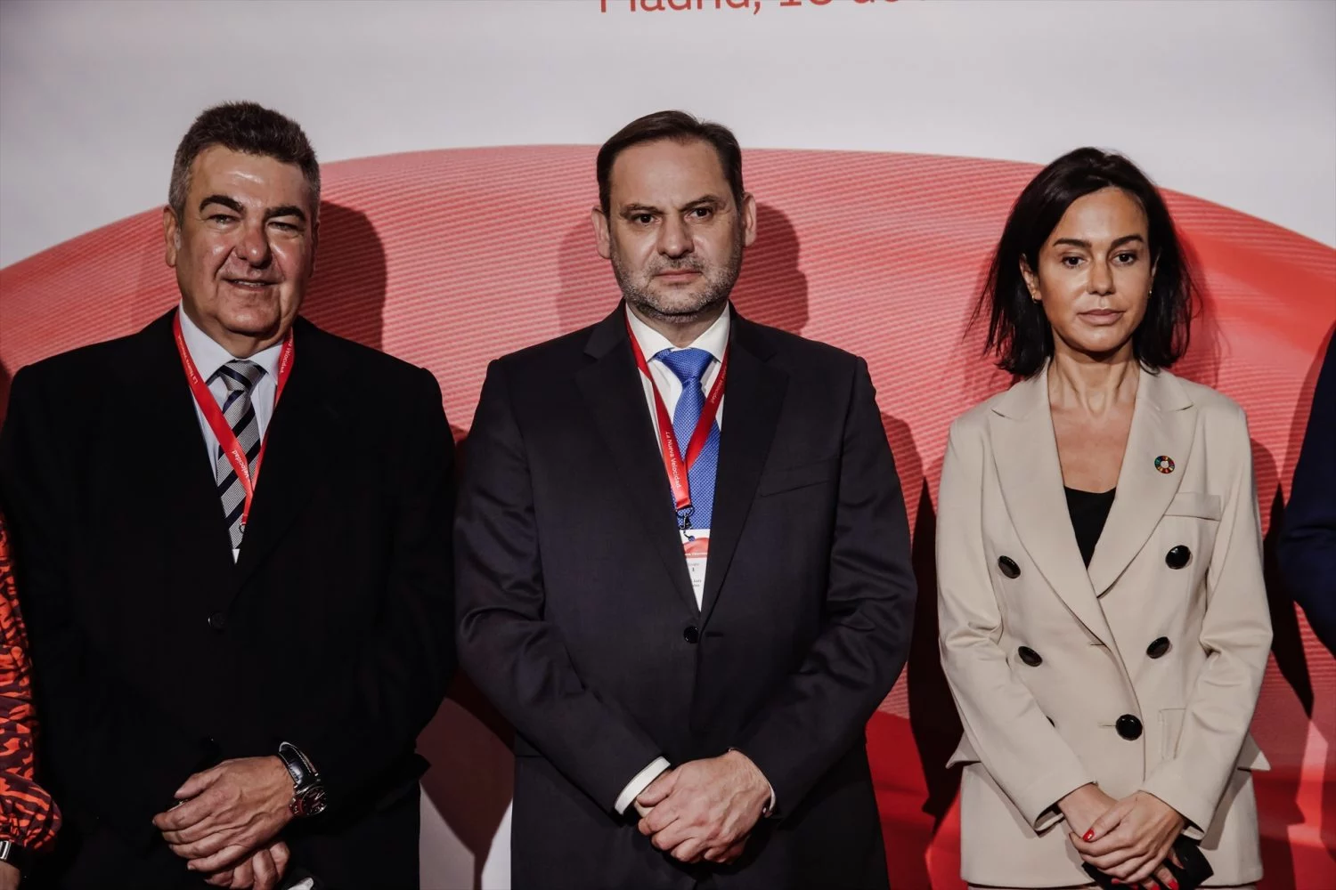 El Presidente de Ilsa, Carlos Bertomeu; el exministro de Transportes, Movilidad y Agenda Urbana, José Luis Ábalos, y la ex secretaria de Estado de Transportes, Isabel Pardo de Vera,