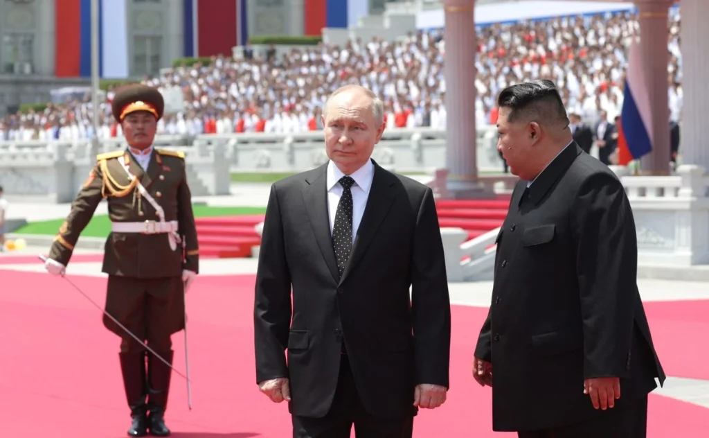 Rusia advierte de una confrontación directa con la OTAN por EE.UU. 2 Moncloa EuropaPress 6041146 handout 19 june 2024 north korea pyongyang north korean leader kim jong un 1 Moncloa