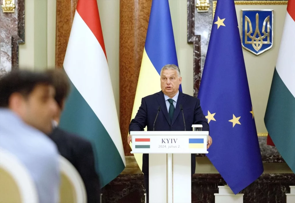 Putin ve en Orban un representante de la UE sobre la guerra con Ucrania 1 Moncloa EuropaPress 6072111 july 2024 kyiv ukraine kyiv ukraine july 2024 prime minister of hungary Moncloa