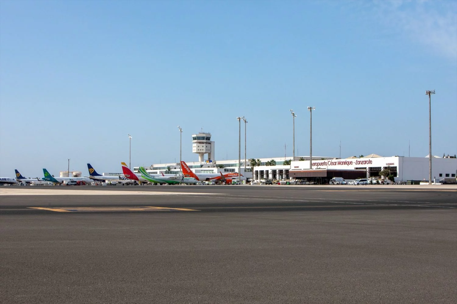 El aeropuerto de Lanzarote.