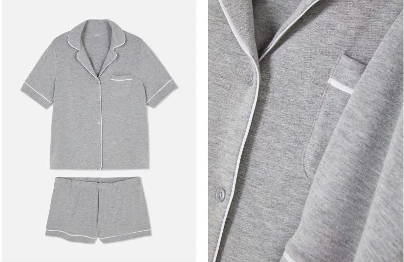 Acaban de estrenarse estos pijamas cortos de Primark y te recomendamos estos desde 8 euros 4 Moncloa pijamagris primark Moncloa