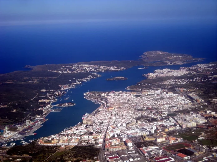 El puerto de Mahón., en Baleares.