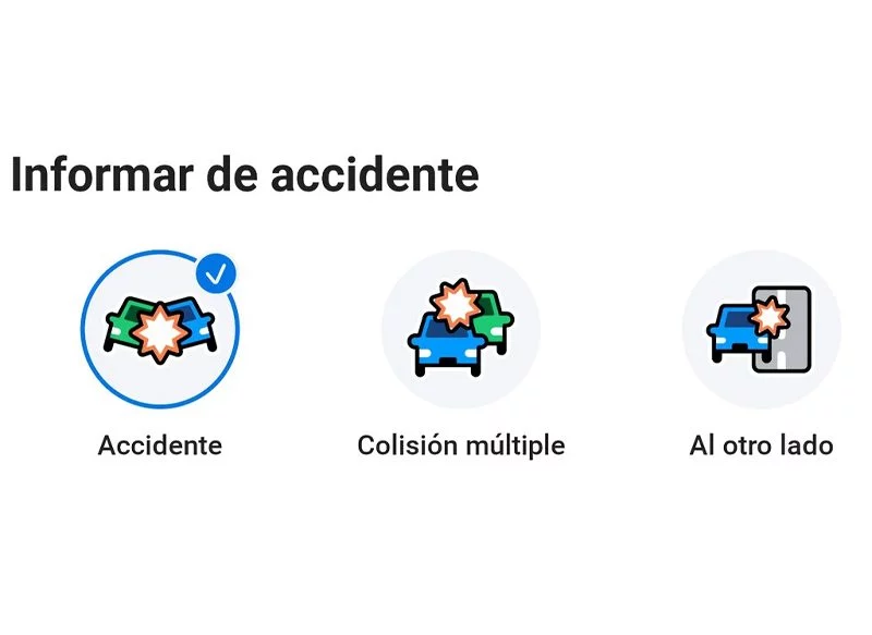 AVISAR DE UN ACCIDENTE EN WAZE