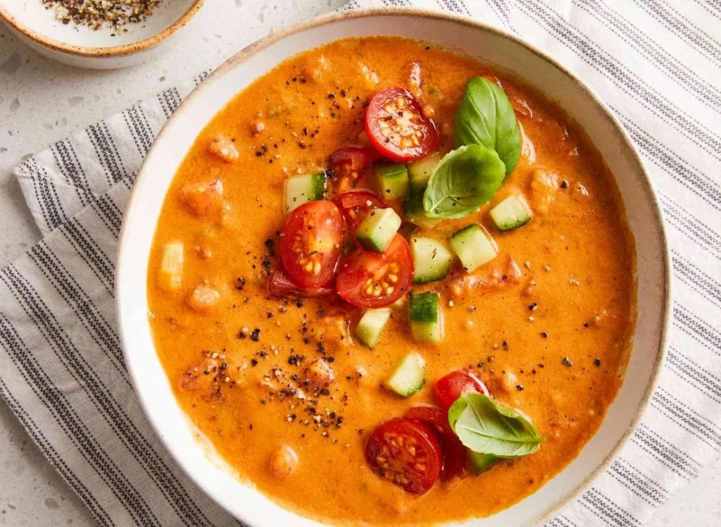 La sopa fría española que es un remedio natural contra la hipertensión arterial 1 Moncloa ¿Por qué el gazpacho es una sopa fría ideal para potenciar la salud?