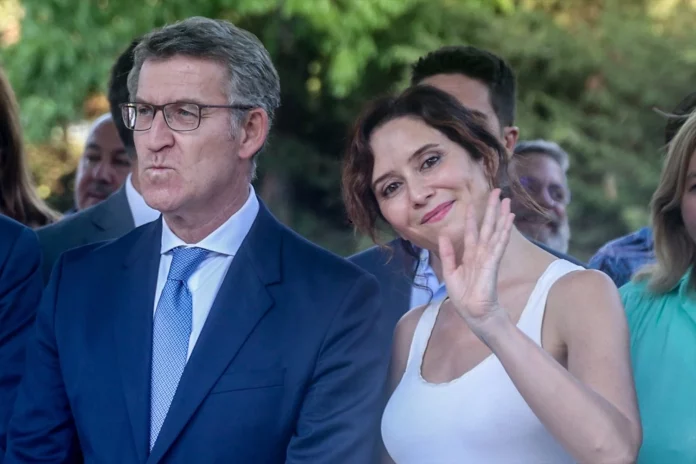 Alberto Núñez Feijóo e Isabel Díaz Ayuso.