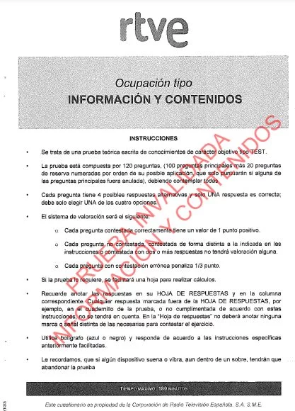RTVE hace público el examen filtrado y parte de la plantilla anuncia huelga 1 Moncloa 17290922954725 Moncloa