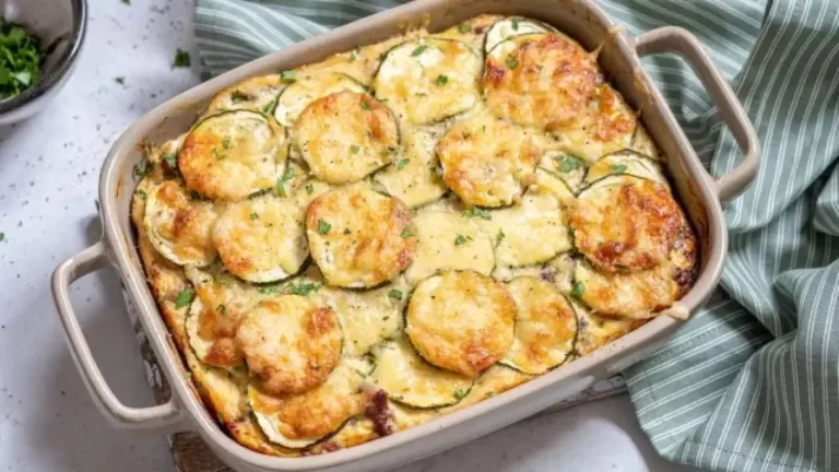 Deléitate con este irresistible calabacín gratinado que se funde en tu boca