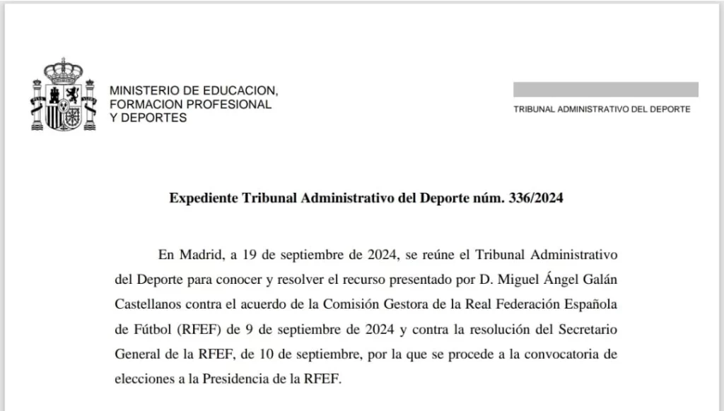 Así es la denuncia que el CSD elevará al TAD contra Rafael Louzán, candidato a la RFEF 4 Moncloa Epedie 1 Moncloa