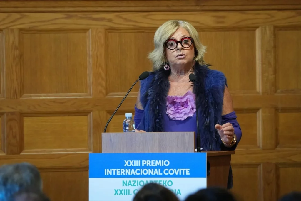 El Gobierno Vasco busca excusas a la salida de tono de Fermín Muguruza en Martutene 1 Moncloa EuropaPress 6316363 presidenta covite consuelo ordonez interviene acto entrega xxiii premio Moncloa