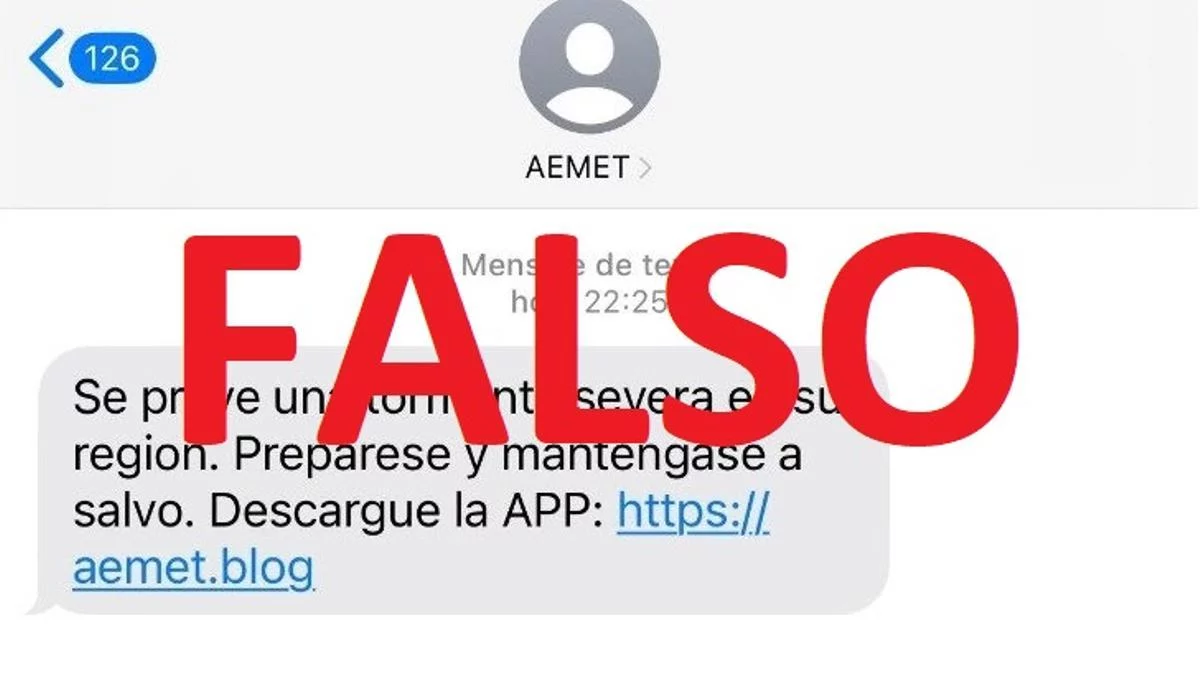 La OCU advierte sobre los SMS falsos de la AEMET