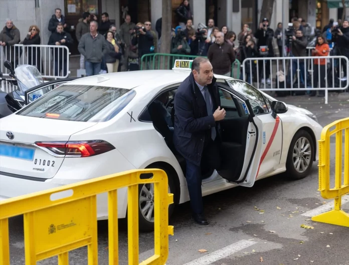 José Luis Ábalos a su llegada al Tribunal Supremo para dar su versión en el caso Koldo