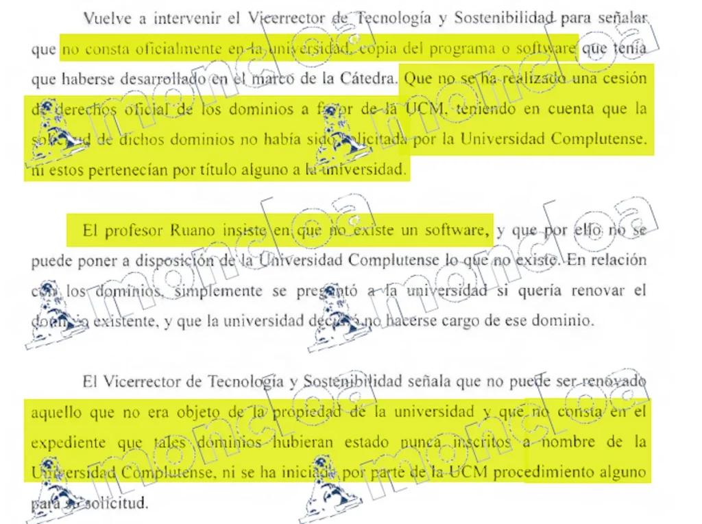 El codirector de la cátedra de Begoña Gómez propuso devolver los 36.750 € de ingresos netos para la UCM 2 Moncloa ruano begona gomez software Moncloa
