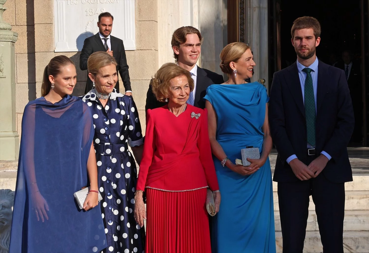 Sofía de Grecia, la Infanta Cristina y algunos hermanos Undangarin-Borbón.