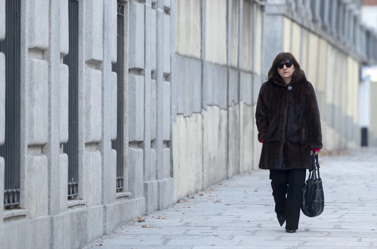 Almudena Lastra llegando al Supremo.