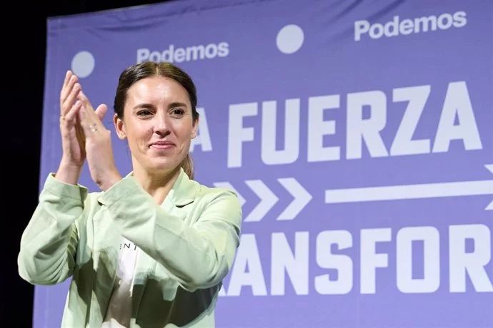 Irene Montero, líder de Podemos, se enfrenta a Mediaset