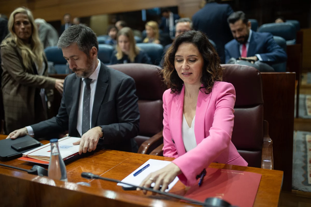 Isabel Díaz Ayuso, presidenta de la Comunidad de Madrid y freno del PSM de Óscar López
