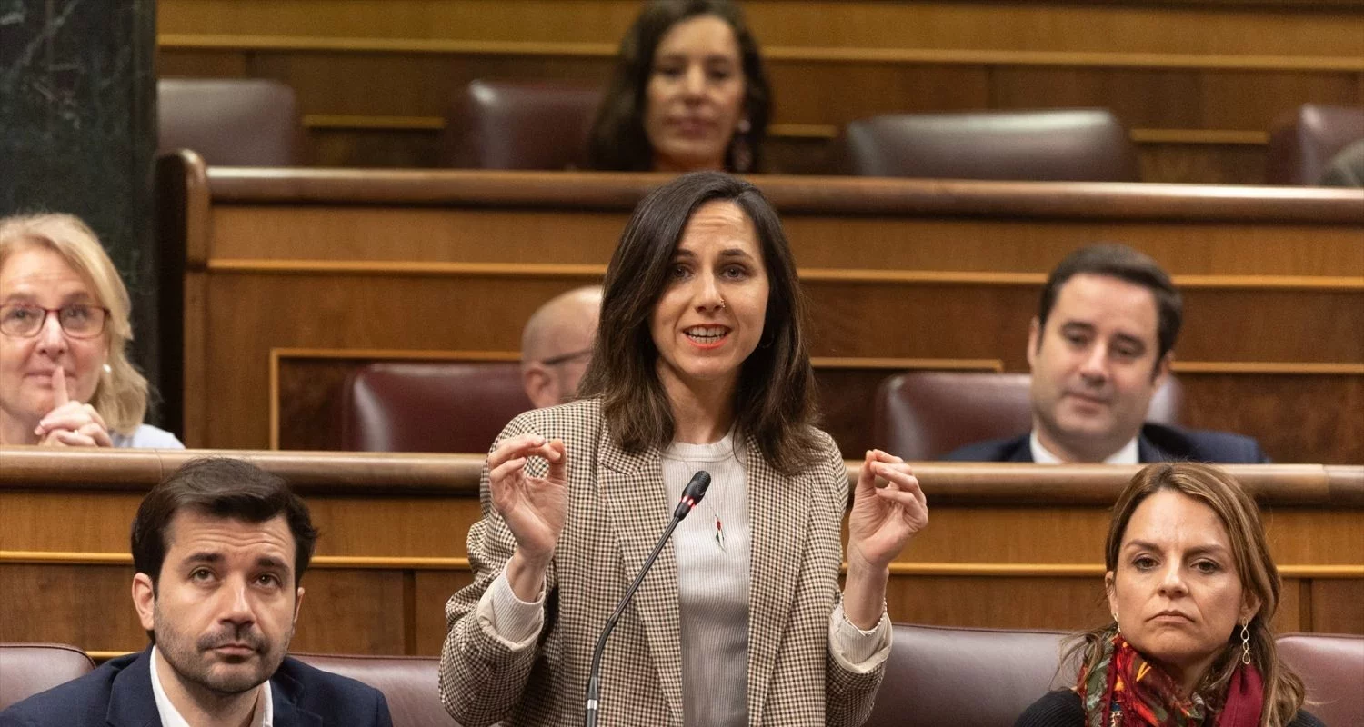 La portavoz de Podemos en el Congreso, Ione Belarra, interviene durante un pleno en el Congreso de los Diputados | Fuente: Agencias