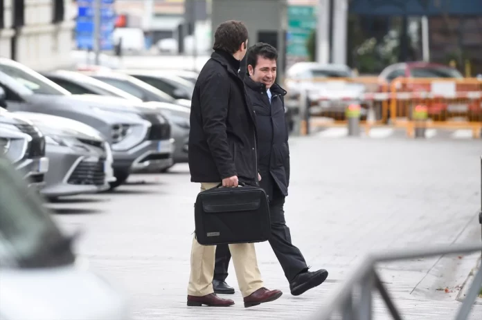Francisco Javier Cillán, imputado en Hidcrocarburos, entrando en la Audiencia Nacional. EUROPA PRESS