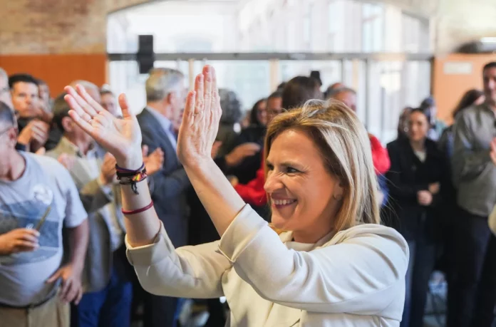 Pilar Bernabé, delegada del gobierno en Valencia, celebra su liderazgo en el PSPV de la ciudad de Valencia a pesar de la DANA Fuente: Agencias