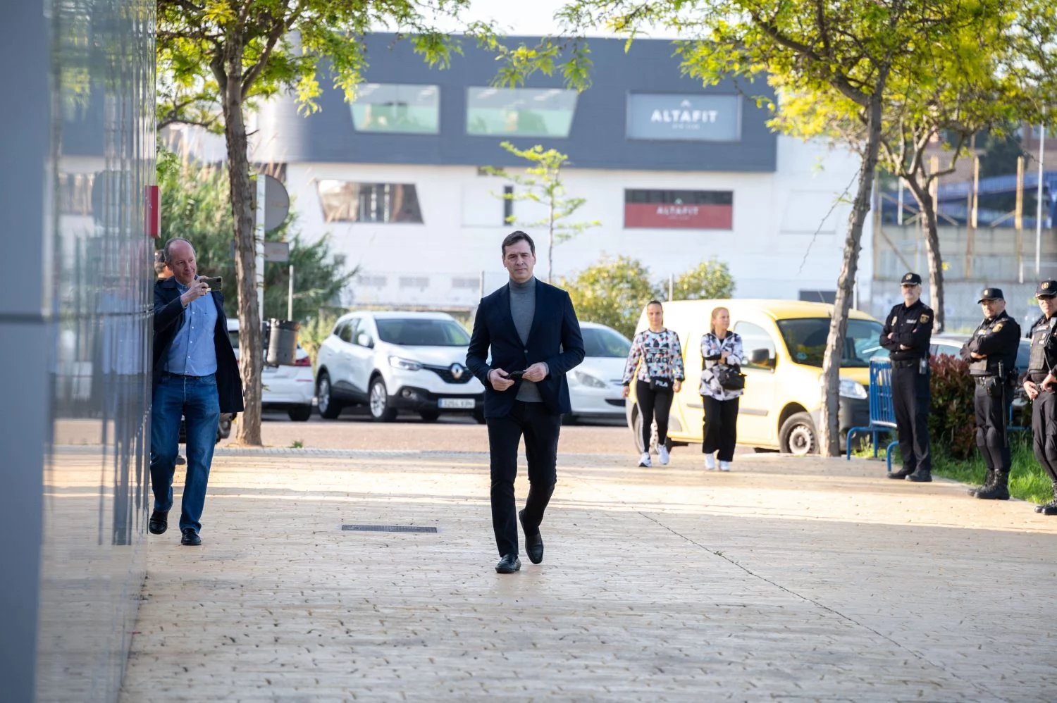 David Sánchez llegando a los juzgados de Badajoz EUROPA PRESS