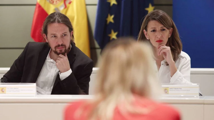 La guerra entre Podemos y Sumar marca el Primero de Mayo en la izquierda 1 Moncloa Iglesias y Diaz Moncloa