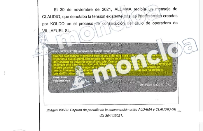 Aldama trasladó el enfado en el seno del Ministerio de Industria de Reyes Maroto con Koldo | Fuente: MONCLOA.COM