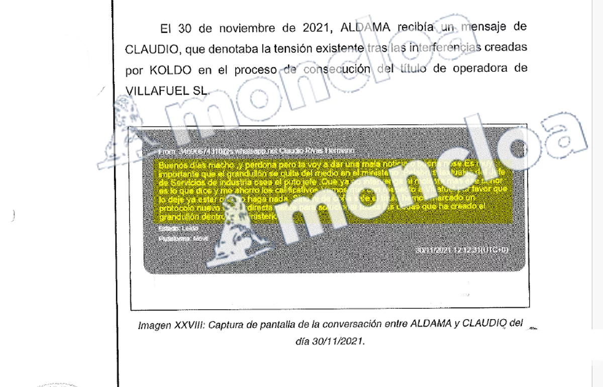 Aldama trasladó el enfado en el seno del Ministerio de Industria de Reyes Maroto con Koldo | Fuente: MONCLOA.COM
