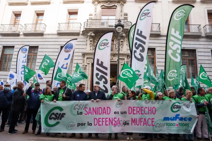 Una de las pocas movilizaciones sindicales contra el Gobierno, pero sin una gran manifestación en CSIF | Fuente: Agencias