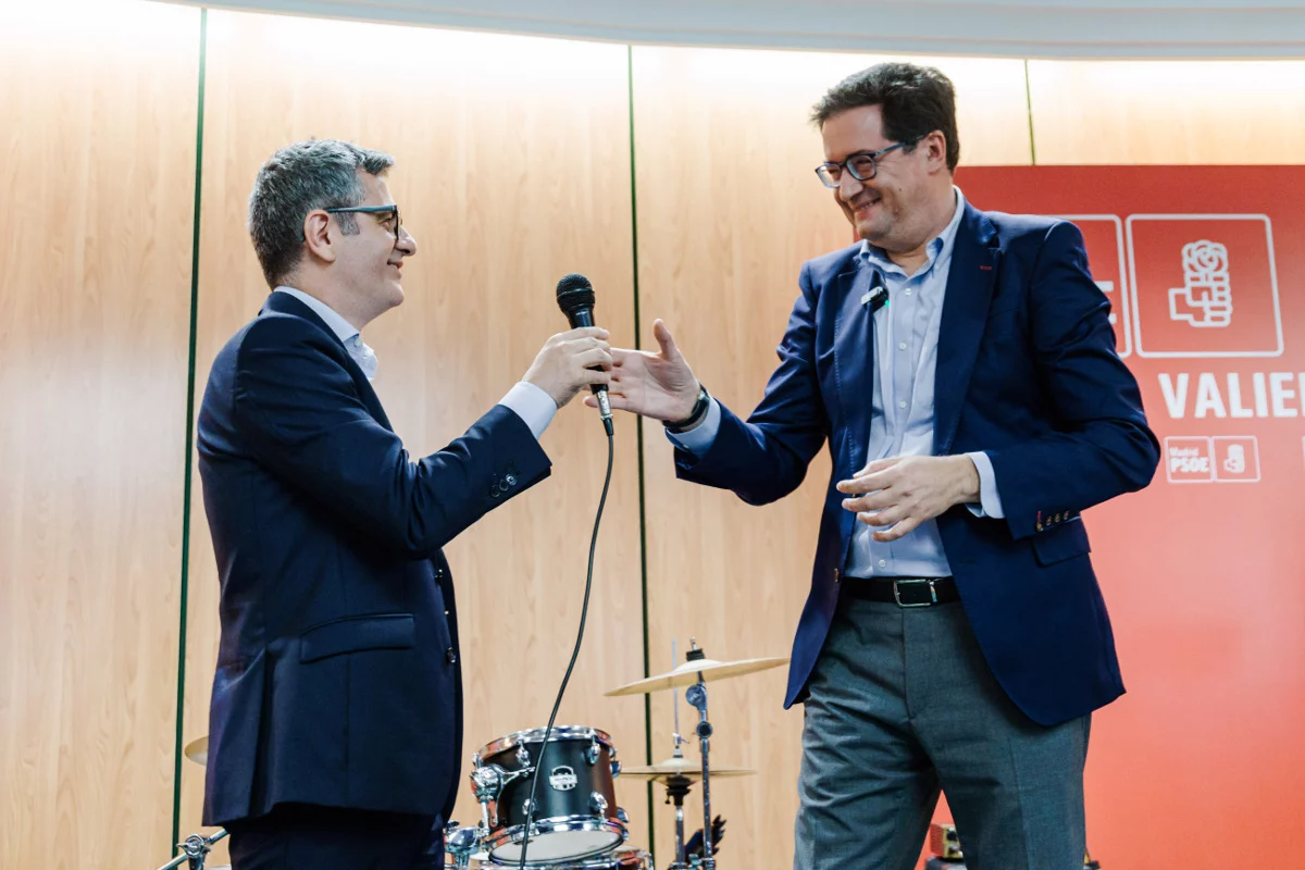 El 'súperministro' Félix Bolaños y Óscar López, ministro de Transformación Digital y líder del PSOE-M sin escaño | Fuente: Agencias