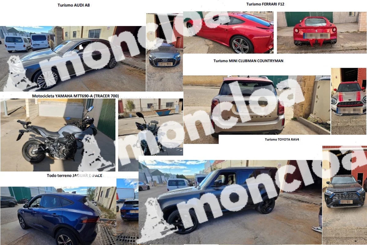Los coches embargados a la trama Hidrocarburos.