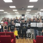 Protesta de los policías locales de Sant Adrià de Besòs